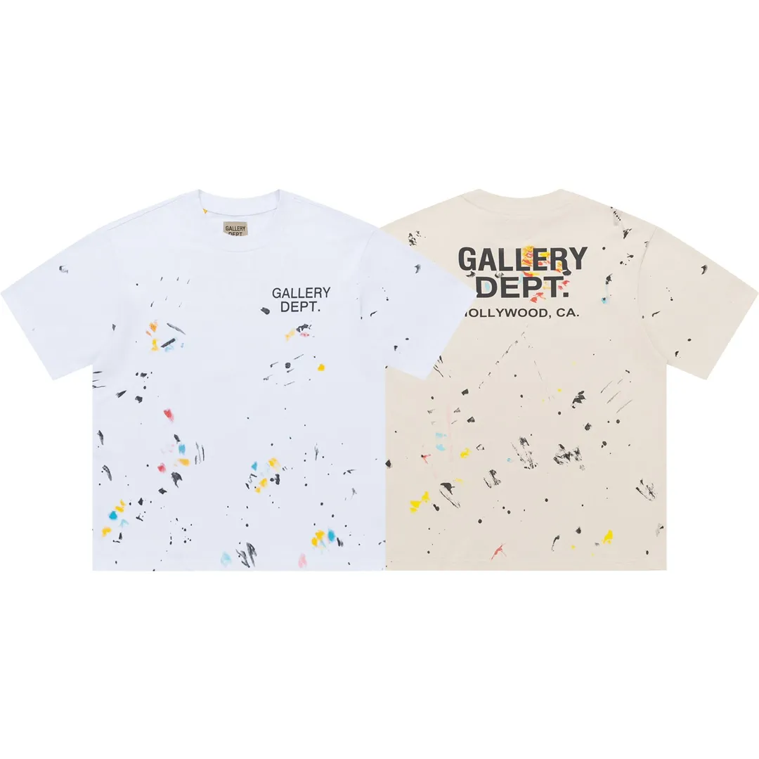 Model D136 Gallery dept American trendy brand full-body dot printed high street short-sleeved T-shirt. The printing is breathable, soft and non-sticky. After shrinking and shaping, it is soft, comfortable and breathable, does not pill, does not fade or change shape, S to XL, p110